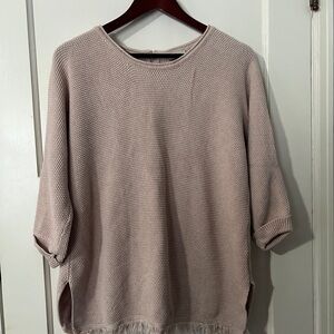 Wrap London Women's Soft Pink Crew Neck Sweater